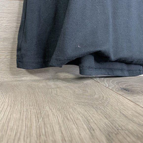 Lildy Swing Tunic Womens Size L-XL Black Solid Long Sleeve Side Seam Pockets - Picture 4 of 8